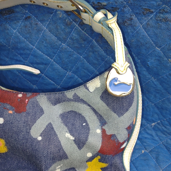 Vintage Dooney & Bourke canvas painted handbag - Picture 15 of 16